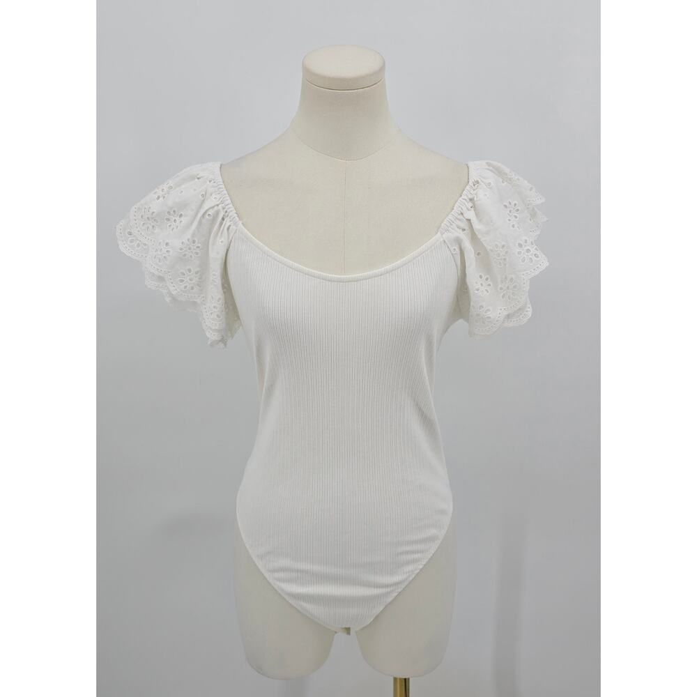 Flying Tomato - Summer Sass Knit Bodysuit – Off White